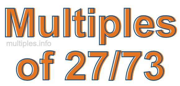 Multiples of 27/73 Multiples of 27/73