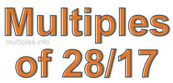 Multiples of 28/17