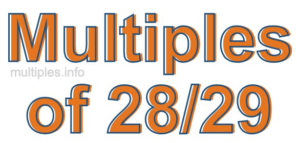 Multiples of 28/29 Multiples of 28/29