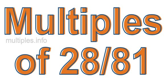 Multiples of 28/81 Multiples of 28/81