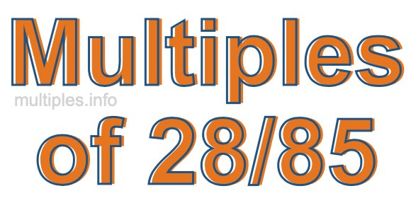 Multiples of 28/85 Multiples of 28/85