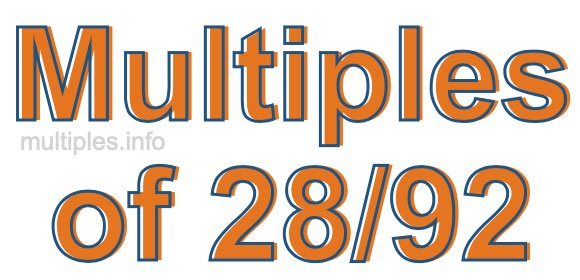 Multiples of 28/92 Multiples of 28/92