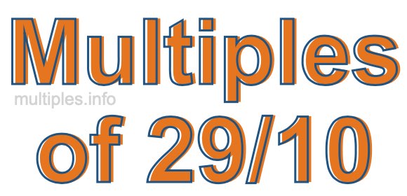Multiples of 29/10 Multiples of 29/10