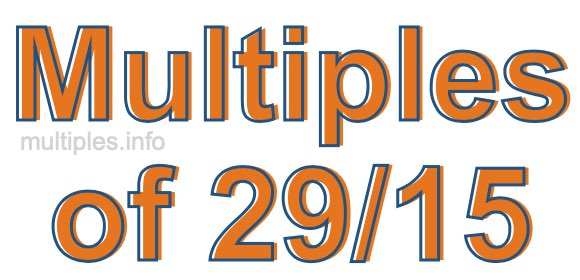 Multiples of 29/15 Multiples of 29/15