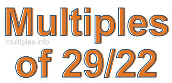 Multiples of 29/22 Multiples of 29/22