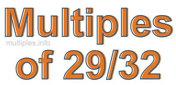 Multiples of 29/32 Multiples of 29/32