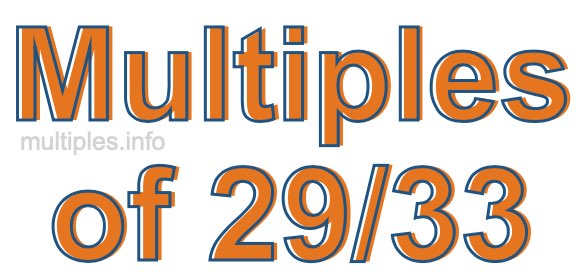 Multiples of 29/33 Multiples of 29/33