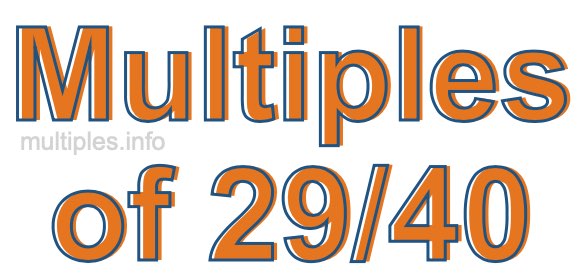 Multiples of 29/40