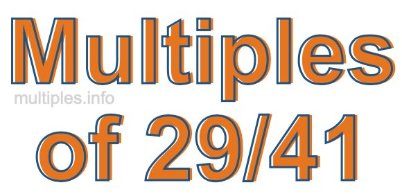 Multiples of 29/41