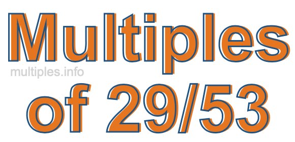 Multiples of 29/53 Multiples of 29/53