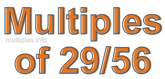 Multiples of 29/56 Multiples of 29/56
