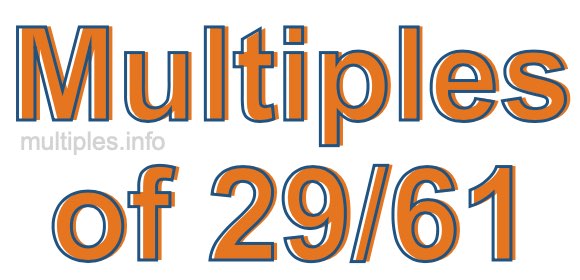 Multiples of 29/61 Multiples of 29/61