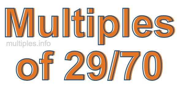 Multiples of 29/70 Multiples of 29/70