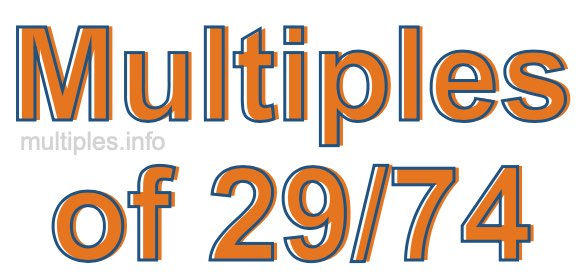 Multiples of 29/74 Multiples of 29/74