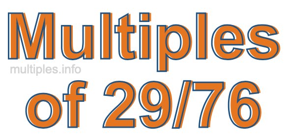 Multiples of 29/76