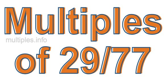 Multiples of 29/77