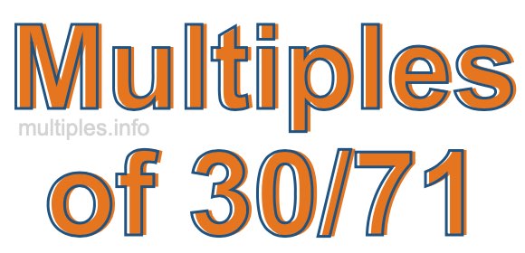 Multiples of 30/71 Multiples of 30/71