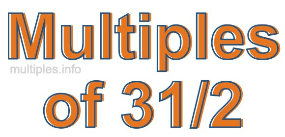 Multiples of 31/2 Multiples of 31/2