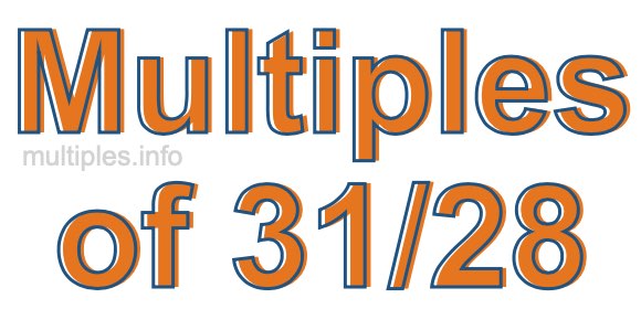 Multiples of 31/28 Multiples of 31/28