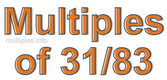 Multiples of 31/83