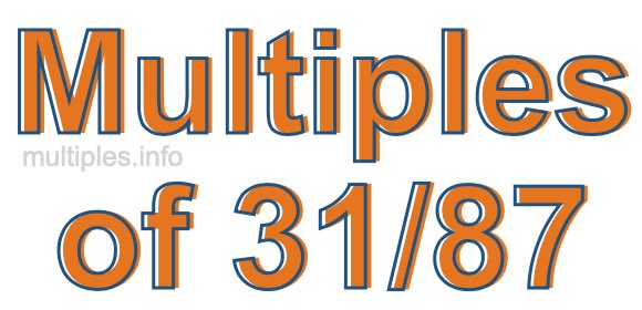 Multiples of 31/87 Multiples of 31/87