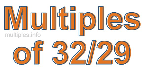 Multiples of 32/29