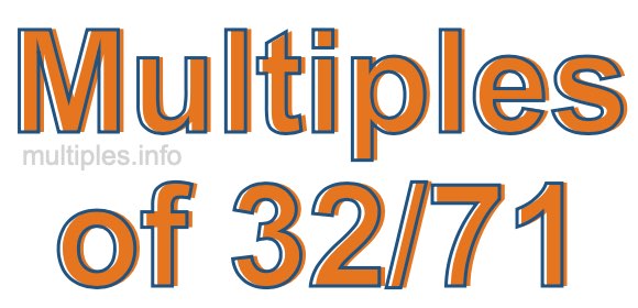 Multiples of 32/71 Multiples of 32/71