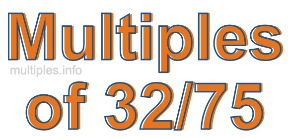 Multiples of 32/75 Multiples of 32/75