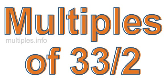 Multiples of 33/2
