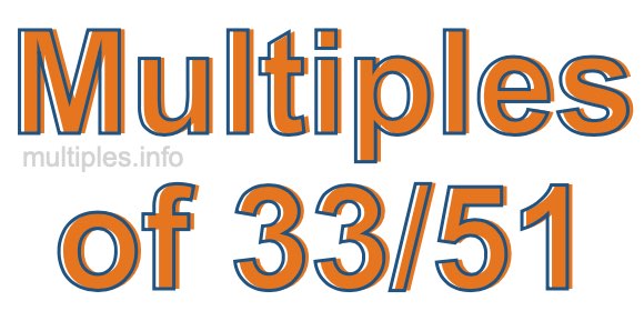 Multiples of 33/51 Multiples of 33/51