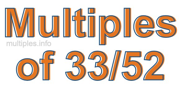 Multiples of 33/52 Multiples of 33/52