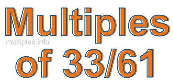 Multiples of 33/61 Multiples of 33/61