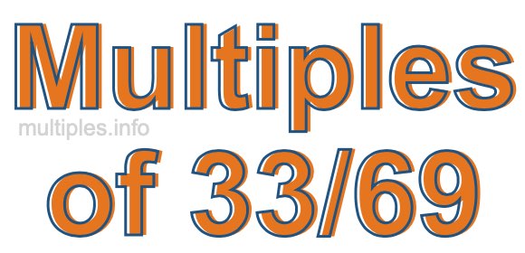 Multiples of 33/69 Multiples of 33/69