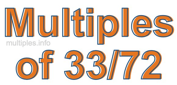 Multiples of 33/72 Multiples of 33/72