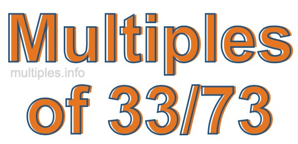 Multiples of 33/73
