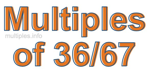 Multiples of 36/67 Multiples of 36/67