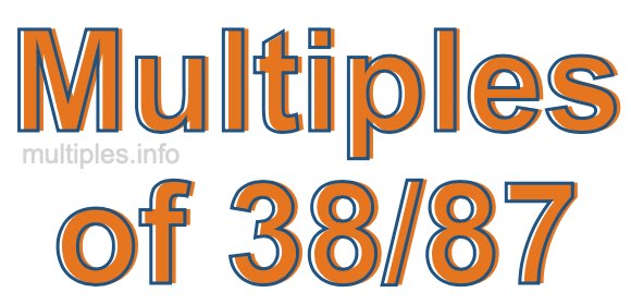Multiples of 38/87 Multiples of 38/87