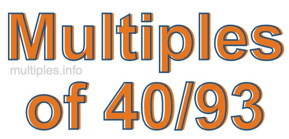 Multiples of 40/93 Multiples of 40/93