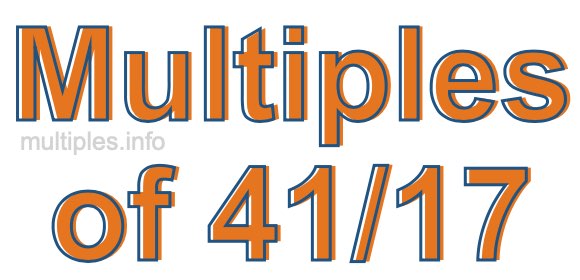 Multiples of 41/17