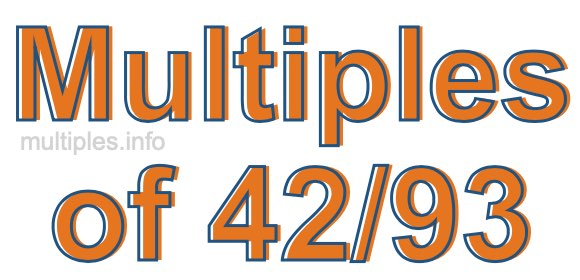 Multiples of 42/93 Multiples of 42/93