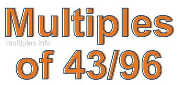 Multiples of 43/96 Multiples of 43/96