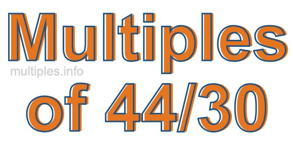 Multiples of 44/30 Multiples of 44/30