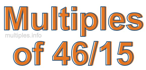 Multiples of 46/15 Multiples of 46/15