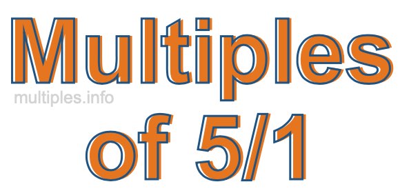 Multiples of 5/1 Multiples of 5/1