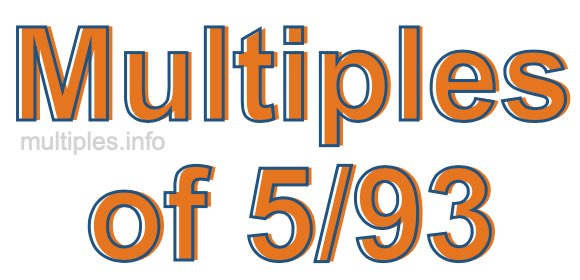 Multiples of 5/93 Multiples of 5/93