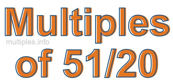 Multiples of 51/20 Multiples of 51/20
