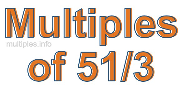 Multiples of 51/3 Multiples of 51/3