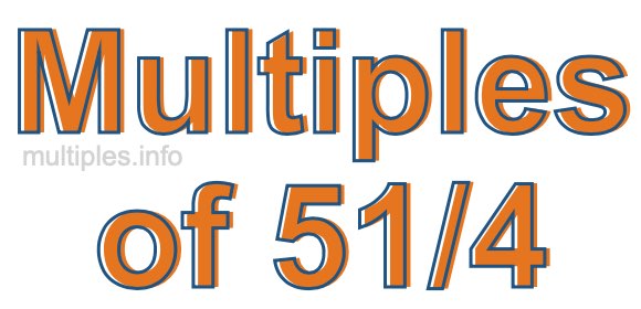 Multiples of 51/4 Multiples of 51/4
