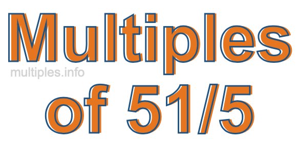 Multiples of 51/5 Multiples of 51/5