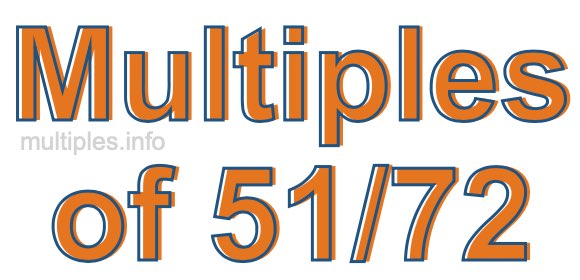 Multiples of 51/72